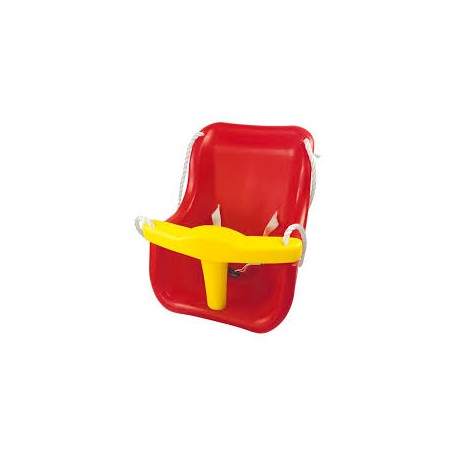 Seduta per altalena in plastica protetta. Completo di ganci e corda .portata max 15 kg .per bimbi da 6  24 MESI